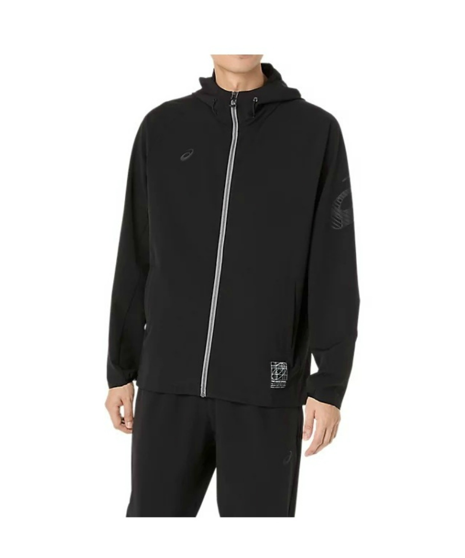 【新品未使用】アシックス AIM はっ水 ストレッチウーブンフーディー&パンツ アシックス(asics) スポーツウェア クロスウェア 上下セット はっ水