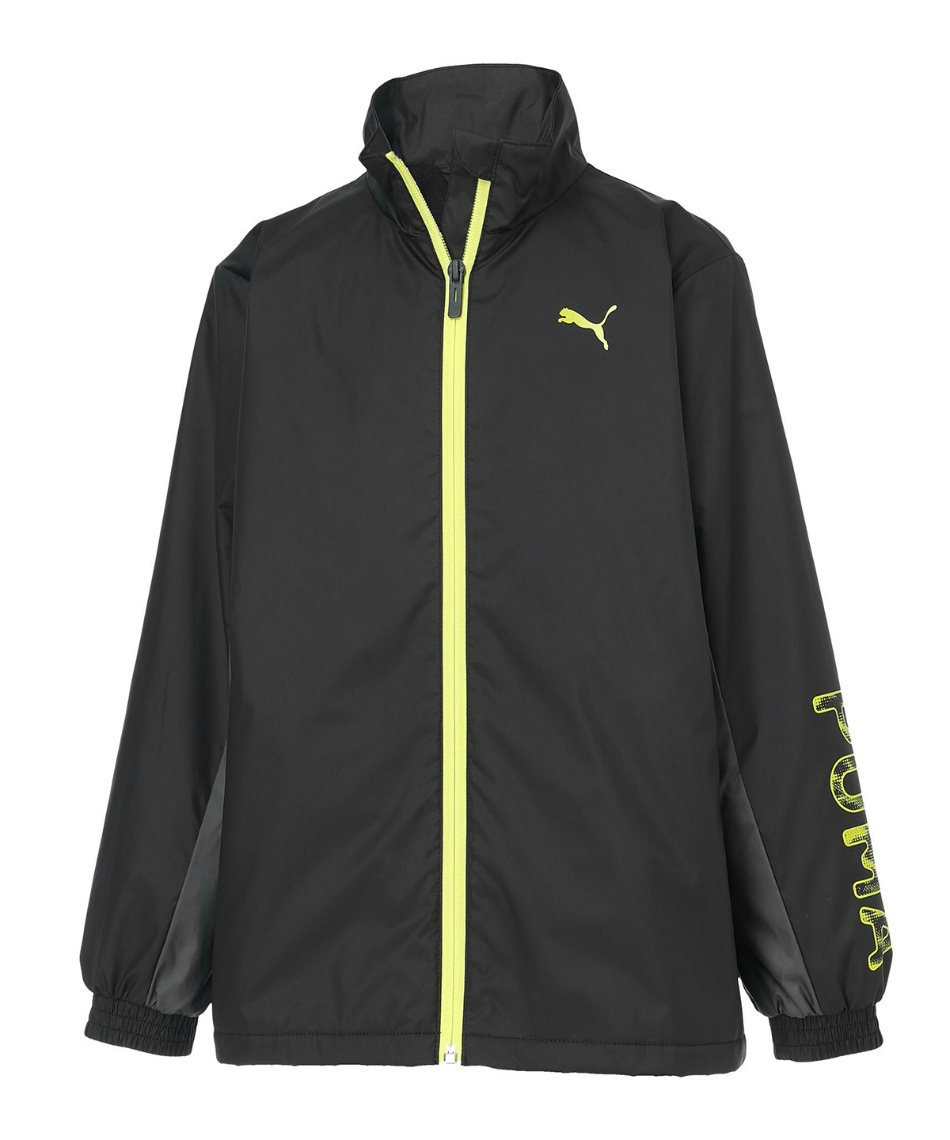 PUMA ピステ・ウィンドブレーカー 黒/エメラルドグリーン　上下　フード付 PUMA ピステ・ウィンドブレーカー 黒/エメラルドグリーン 上下 フード