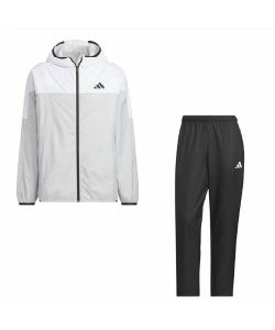 Lサイズ ★ 新品 アディダス 上下セット ウィンドブレーカー ウーブンジャケット & パンツ セットアップ トラックスーツ 黒 H5580 adidas（アディダス）ウインドブレーカージャケット パンツ上下セット