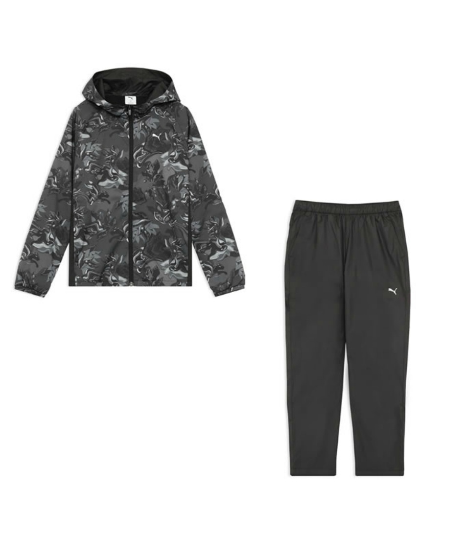プーマ(PUMA) ウインドブレーカー上下セット 柄切替 裏トリコットWB