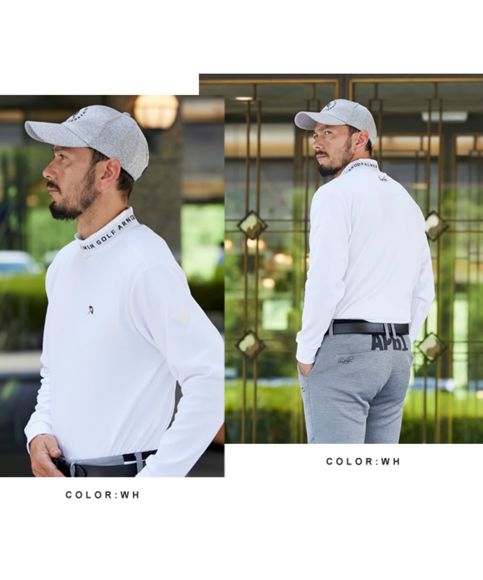 ゴルフウェア 3点セット モックネックシャツ+ルオーバージャケット+