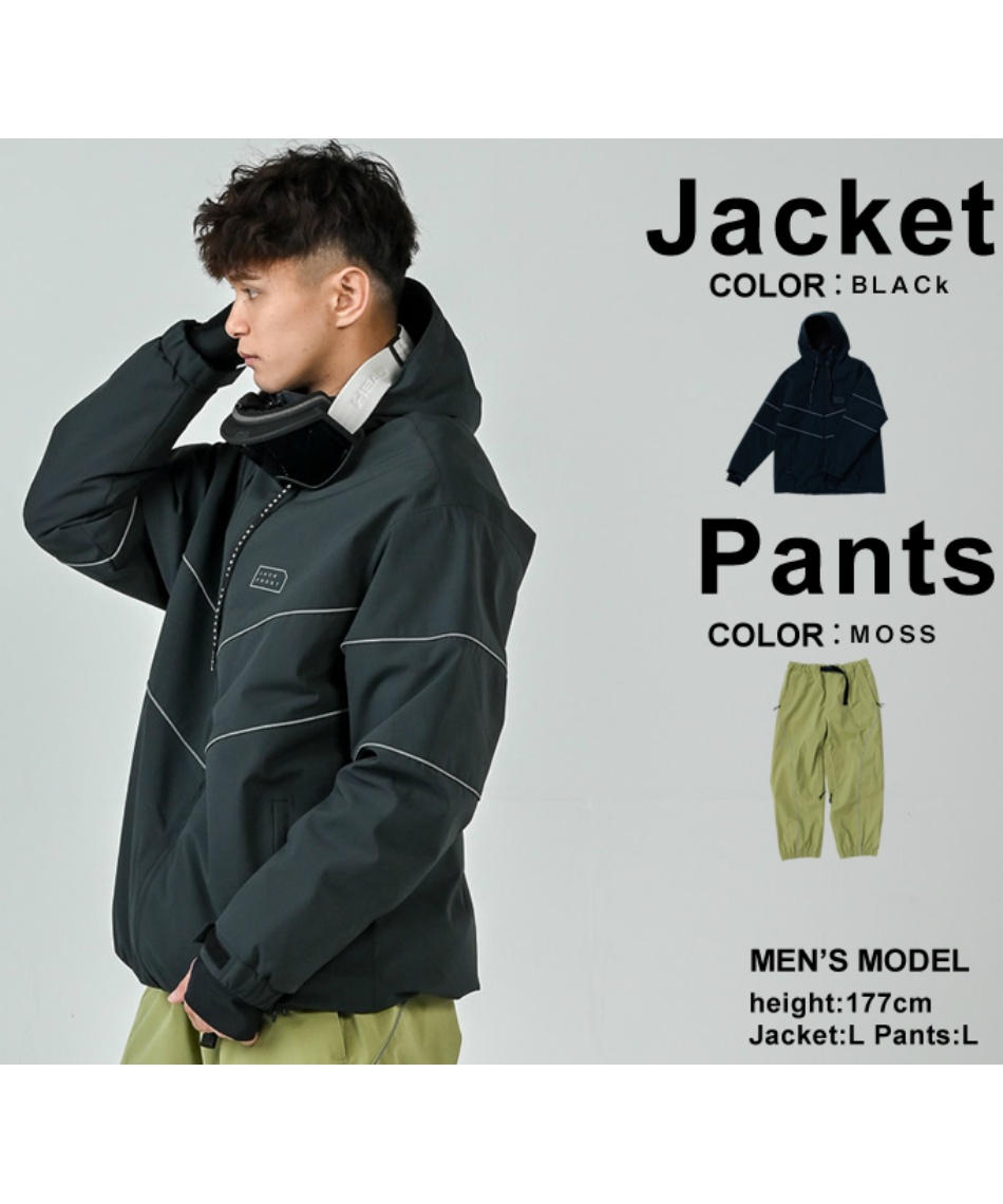 スノーボードウェア 上下セット PIPE LINE JK+PIPE LINE PT JFJ98001+