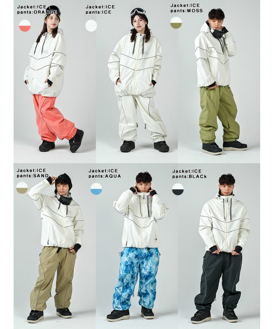 スノーボードウェア 上下セット PIPE LINE JK+PIPE LINE PT JFJ98001+