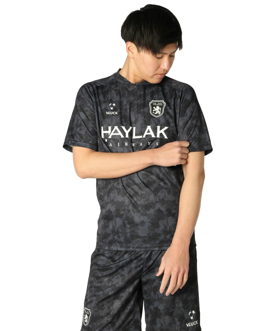 ブラック(VLUCK) サッカーウェア プラクティスシャツ 上下セット