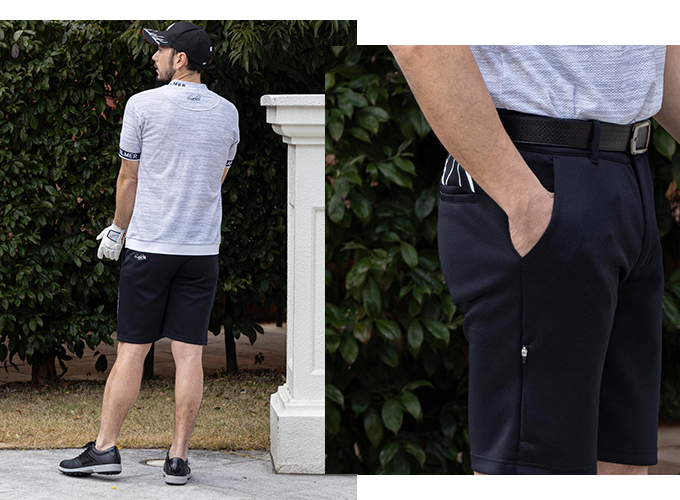 ゴルフウェア ショートパンツ ダンボールニットショートパンツ