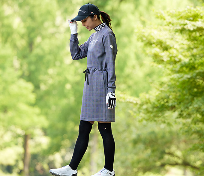 ゴルフウェア ワンピーススウェットシェイプワンピースAP220412E03