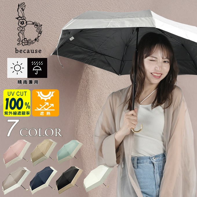 送料無料】晴雨兼用 折りたたみ傘 PUバイカラー ミニ B-093502 【ご