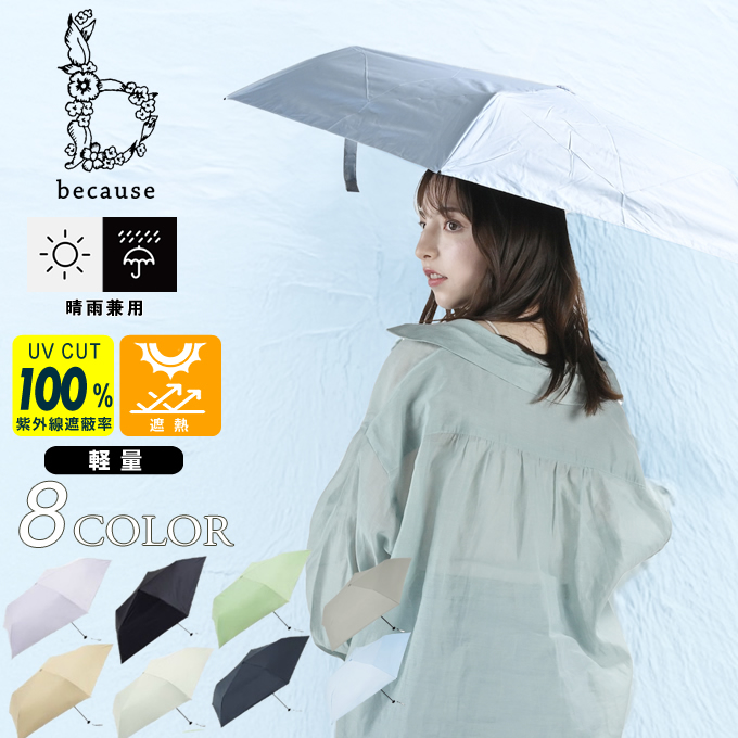 送料無料】晴雨兼用 折りたたみ傘 PUスーパーライト/ソリッドカラー