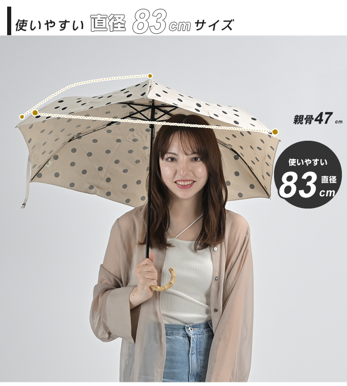 送料無料】晴雨兼用 折りたたみ傘 ドット トートバッグ ミニ B-093132