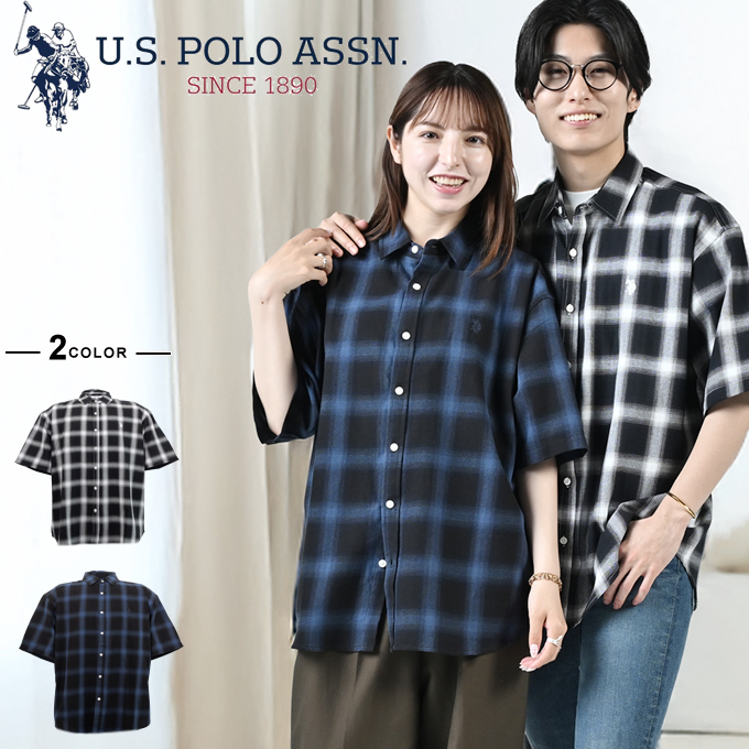 半袖シャツ 半袖オンブレチェックシャツ PLM51707 | スポーツ用品なら