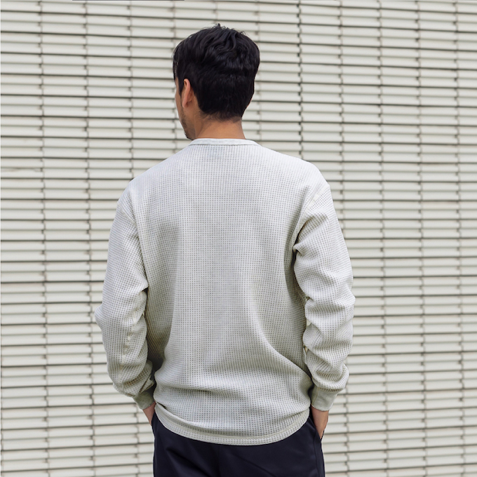 長袖シャツ ロングスリーブウォームワッフルクルー NT62436 WX