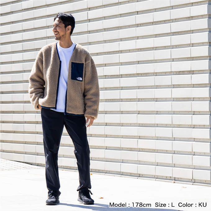 フリース ジャケット リバーシブルエクストリームパイルカーディガン