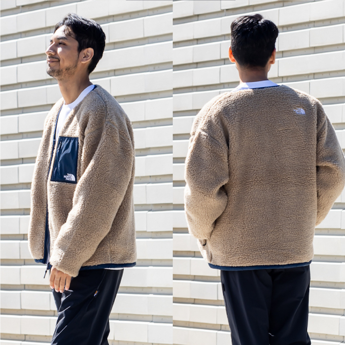 フリース ジャケット リバーシブルエクストリームパイルカーディガン