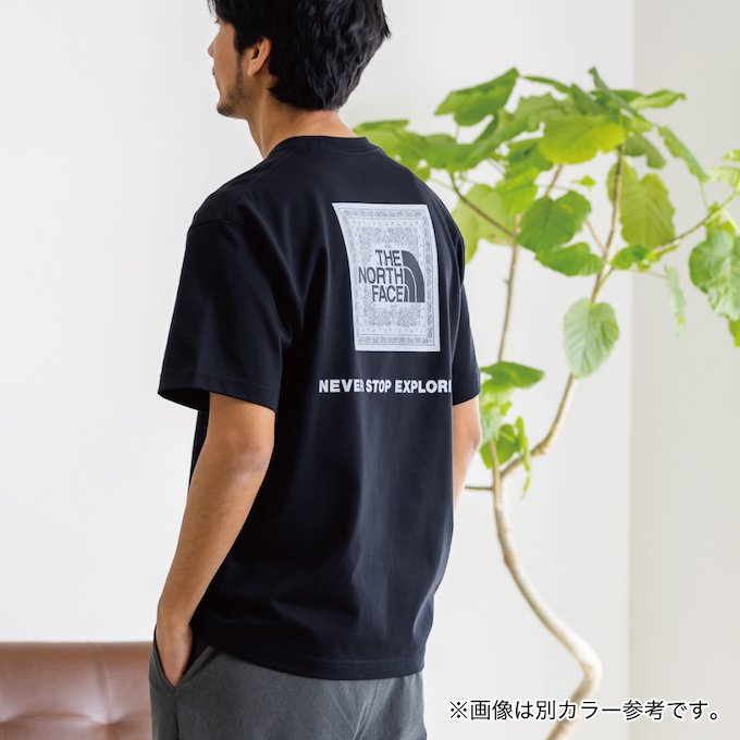 Tシャツ 半袖 ショートスリーブバンダナスクエアロゴティー NT32446-SP