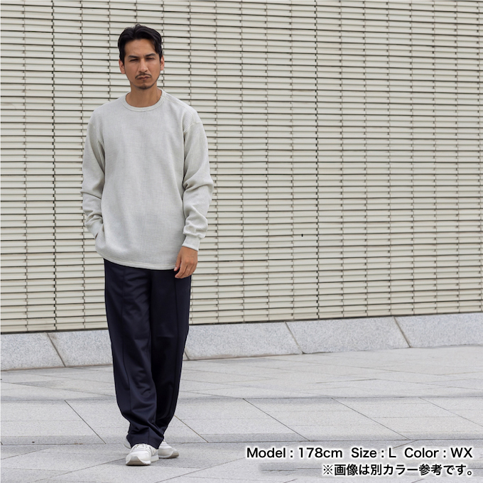 Tシャツ 長袖 ロングスリーブウォームワッフルクルー NT62436 Z 【国内
