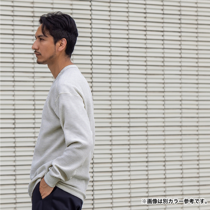 Tシャツ 長袖 ロングスリーブウォームワッフルクルー NT62436 Z 【国内