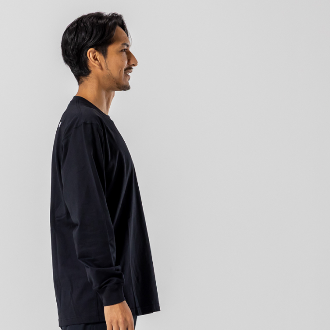 Tシャツ 長袖 ロングスリーブフラッシュドライヌプシコットンティー