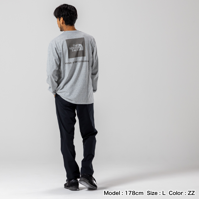 Tシャツ 長袖 ロングスリーブバックスクエアロゴティー NT32442-ZZ