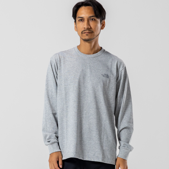 Tシャツ 長袖 ロングスリーブバックスクエアロゴティー NT32442-ZZ