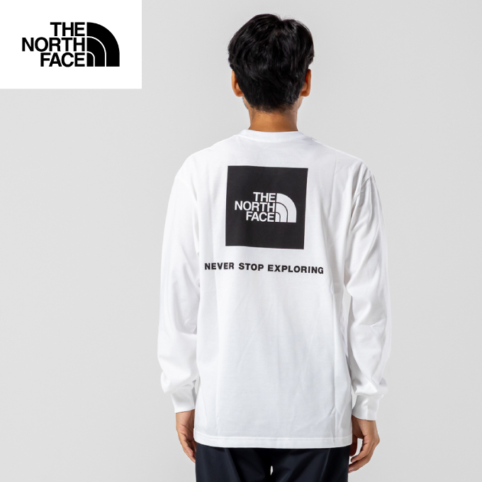 Tシャツ 長袖 ロングスリーブバックスクエアロゴティー NT32442-WK