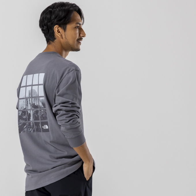 Tシャツ 長袖 ハーフドーム ウィンドウ 長袖 T NT82546-SP 【国内正規