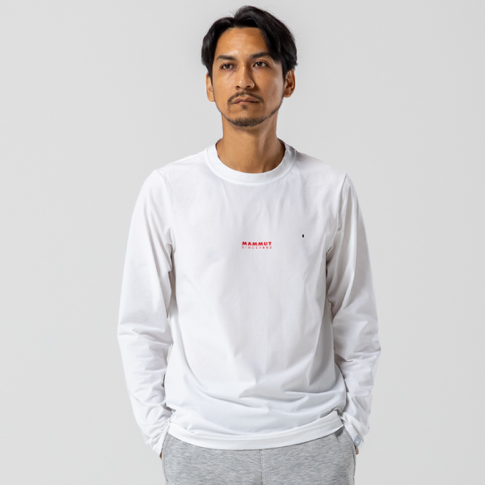 Tシャツ 長袖 QD ロゴ プリント ロングスリーブTシャツ アジアン