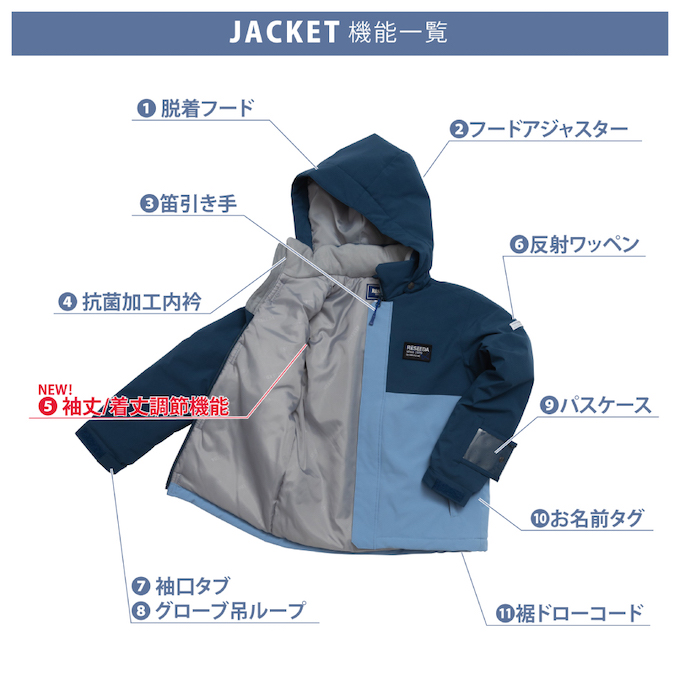 スキーウェア 上下セット ジュニアスーツ RES67002 【24-25 2025モデル