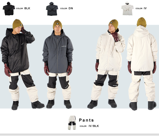 ザソサエティ スノーボードウェア 上下セット フルジップジャケット +