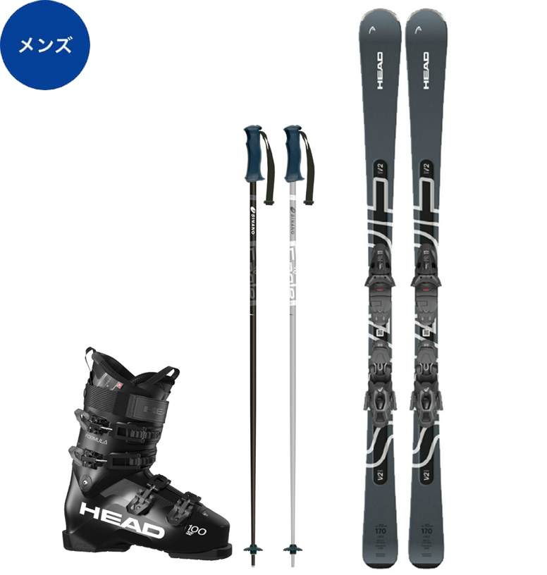 HEAD J2 子ども用スキーブーツとスキー板セット ヘッド（HEAD）（キッズ）ジュニア スキー ブーツ 24 J2